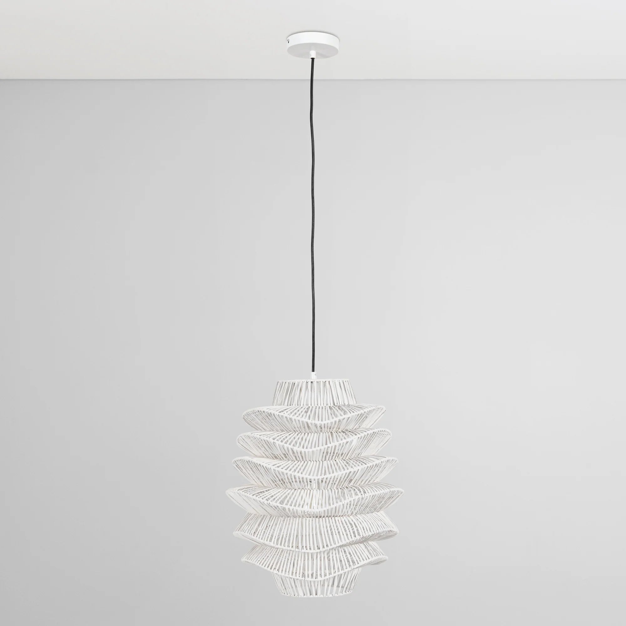 Raven 19" Iron Chandelier - White