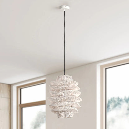 Raven 19" Iron Chandelier - White