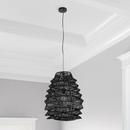 Raven 19" Iron Chandelier - Black