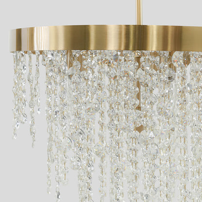 Raziel 20" Chandelier - Crystal Glass + Iron