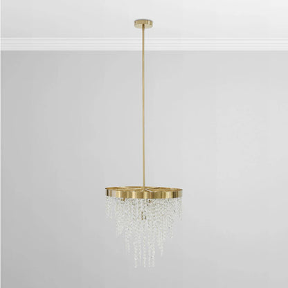 Raziel 20" Chandelier - Crystal Glass + Iron
