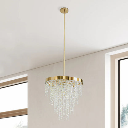 Raziel 20" Chandelier - Crystal Glass + Iron