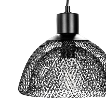 Noel 18" Round Iron Pendant - Black