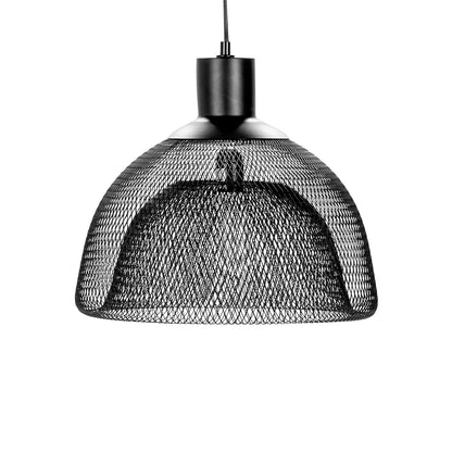 Noel 18" Round Iron Pendant - Black