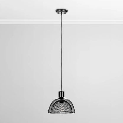 Noel 18" Round Iron Pendant - Black