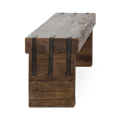 Shania 72" Reclaimed Wood Bench - Natural