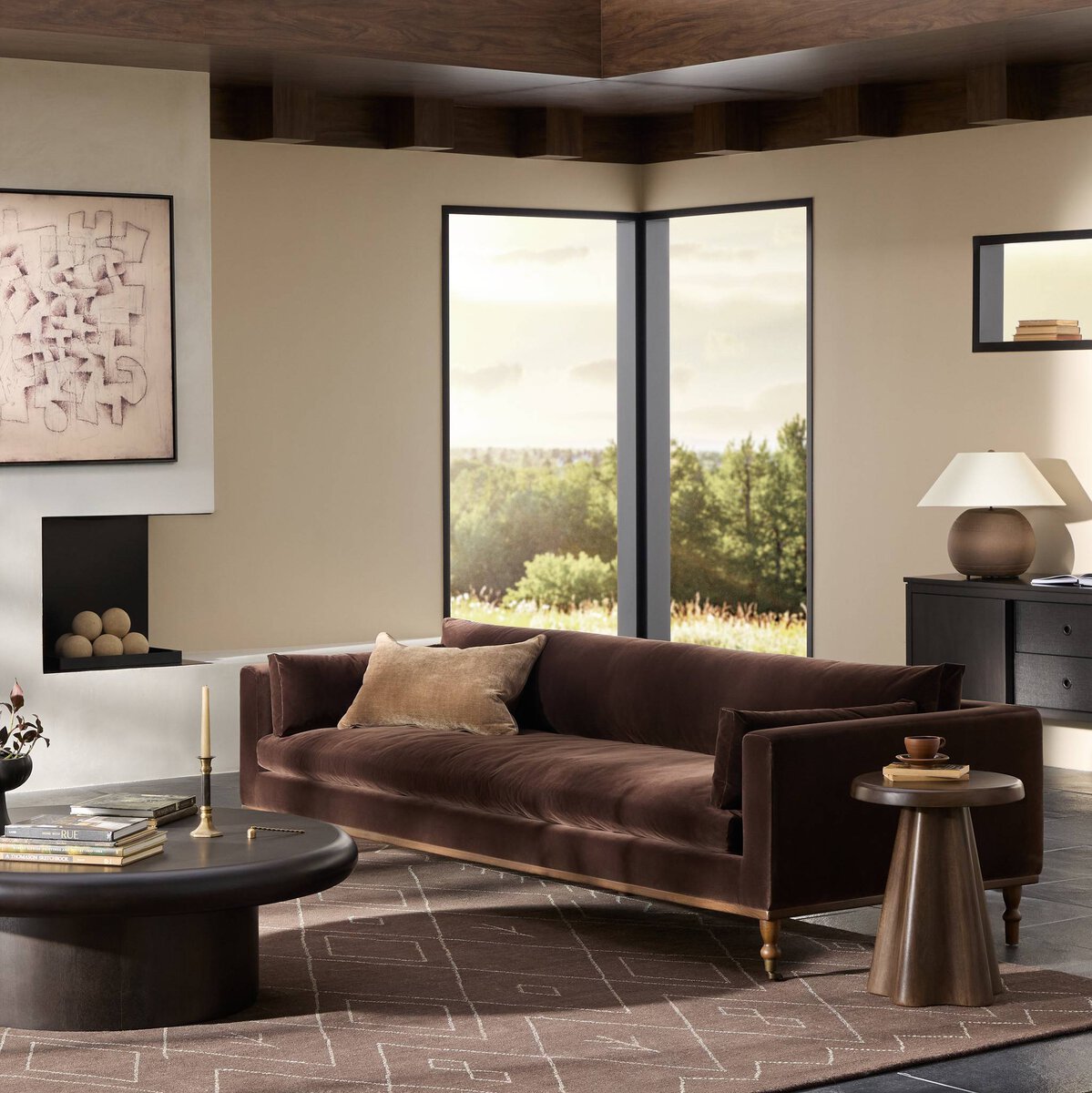 Harlon 97" Bench Seat Sofa - Performance Surrey Cocoa