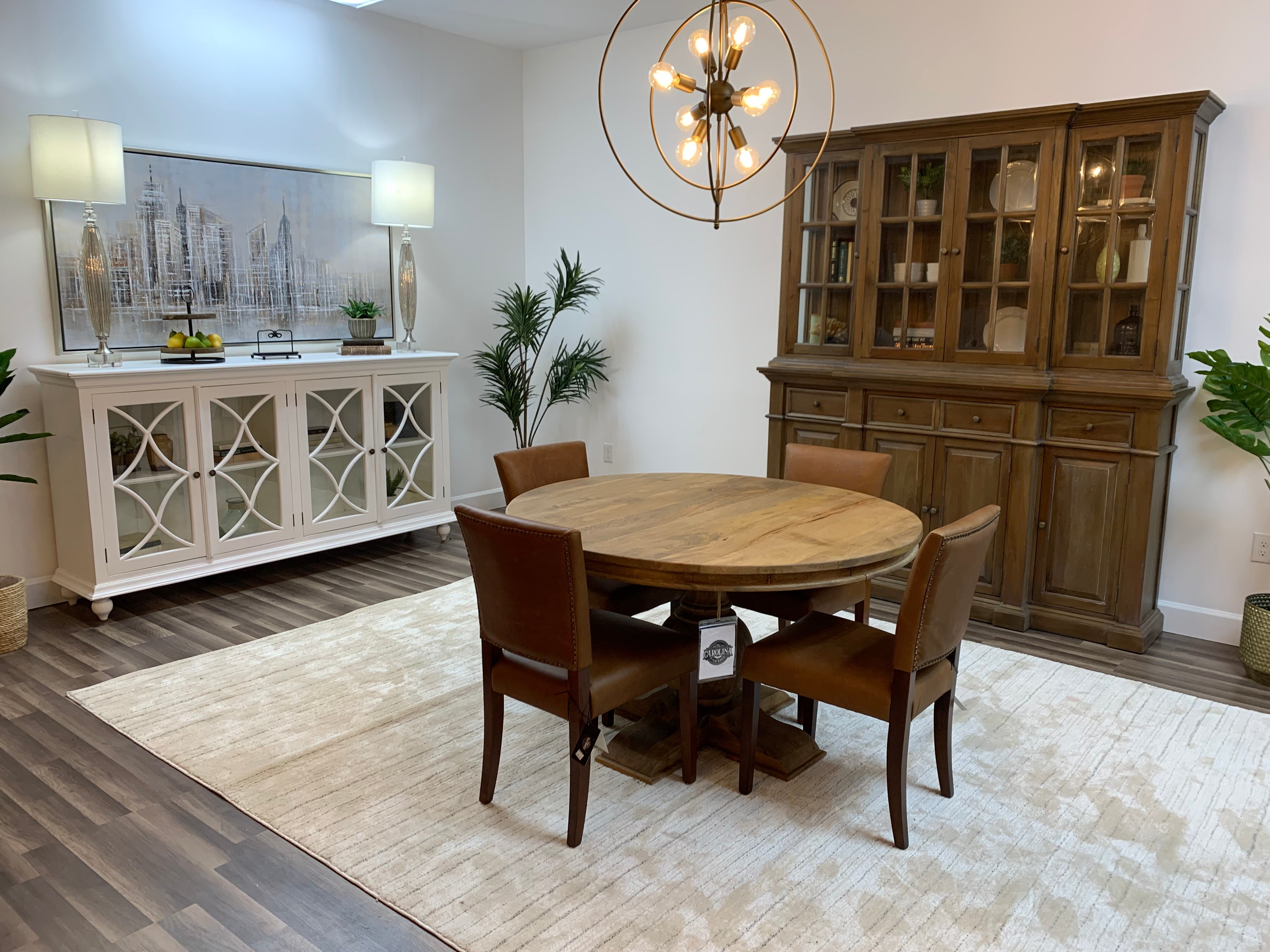 Marcia 53" Acacia Round Dining Table - Natural