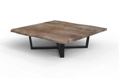 Nathan 60" Square Live Edge Coffee Table - Tempest