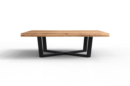 Nathan 60" Square Live Edge Coffee Table - Honeycomb