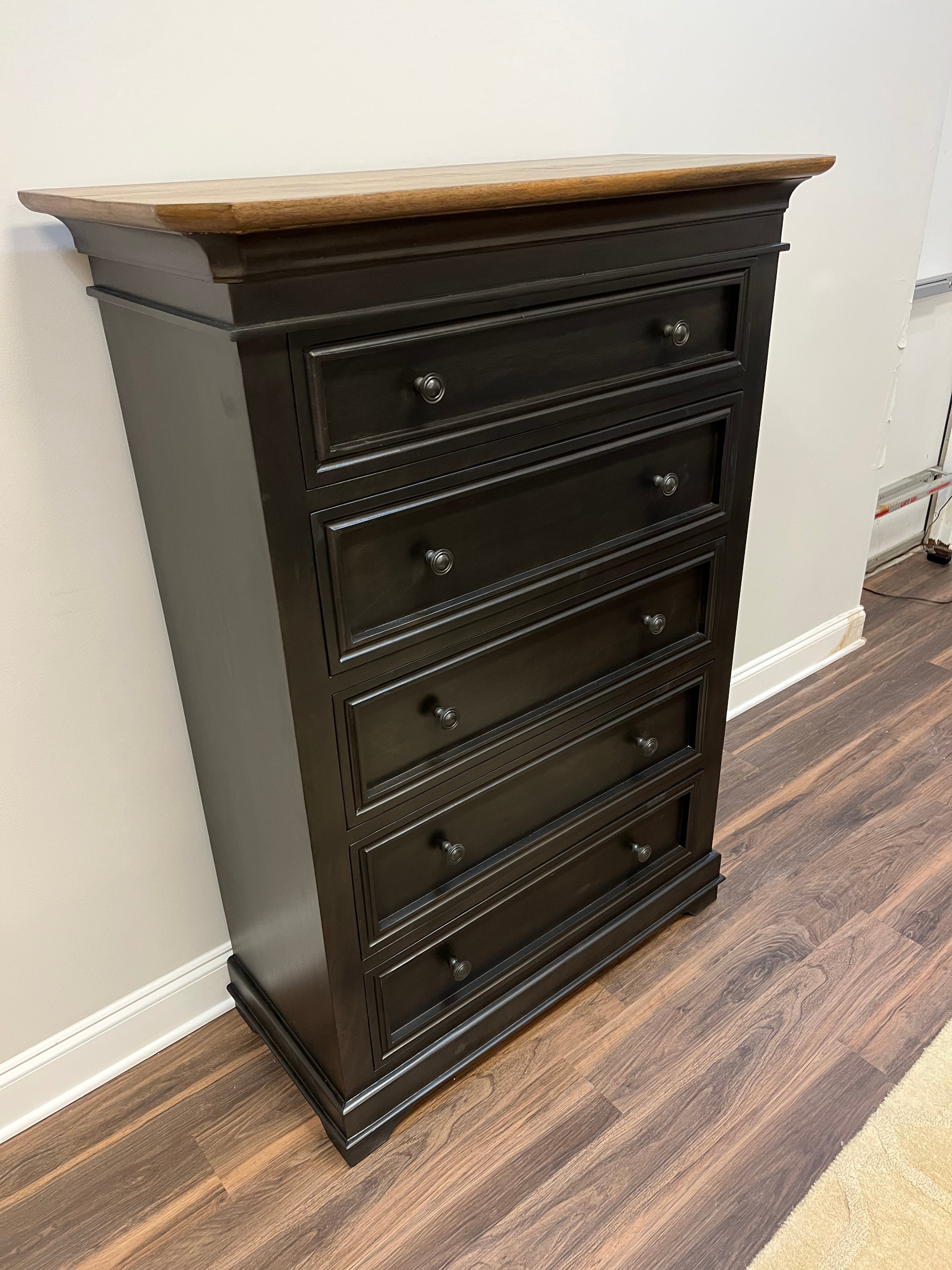 Franklin 42" 5 Drawer Chest - Espresso + Washed Natural