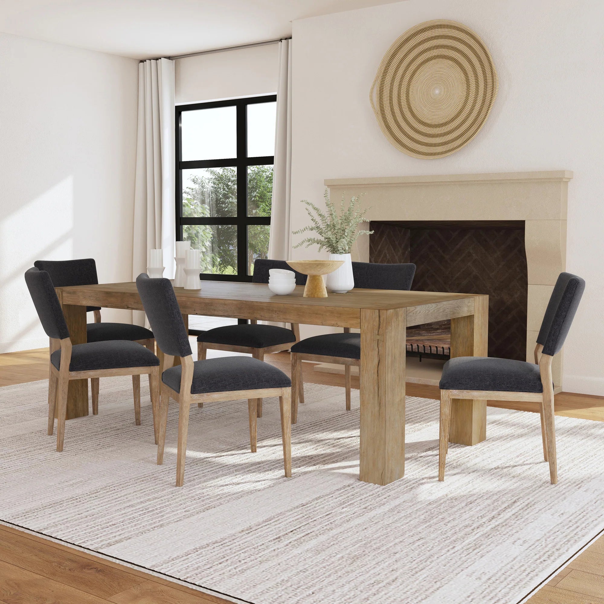 Kravitz 89" Reclaimed Oak Dining Table - Warm Oak