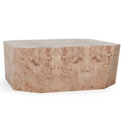Celestia  42" Square Burlwood Coffee Table - Natural