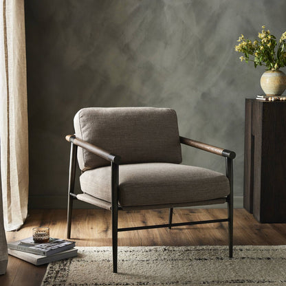 Raymond 28" Occasional Chair - Performance Fawn + Metal