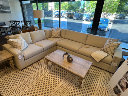 Gretchen Quick Ship 135" x 107” Sectional - Crypton Quicksilver