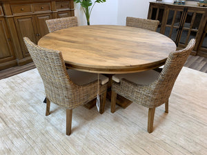 Malcolm 60" Acacia Round Dining Table - Natural