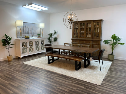 Malcolm Acacia 96" Live Edge Dining Table - Natural + Gray