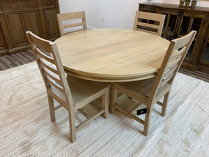 Malcolm 53" Acacia Round Dining Table - New White Wash