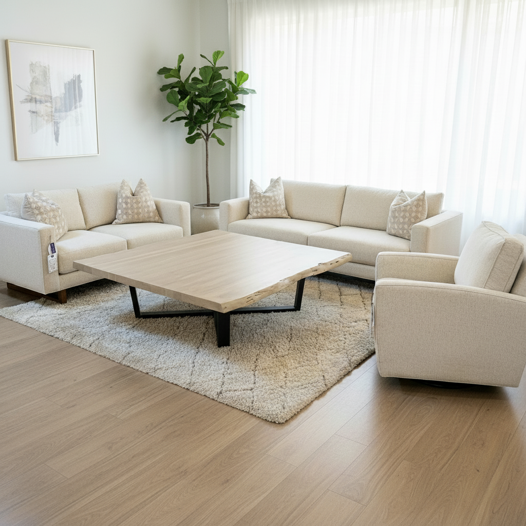 Jeffrey 63" 2 Cushion Loveseat - Performance Natural Tweed