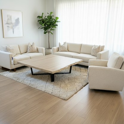 Jeffrey 63" 2 Cushion Loveseat - Performance Natural Tweed