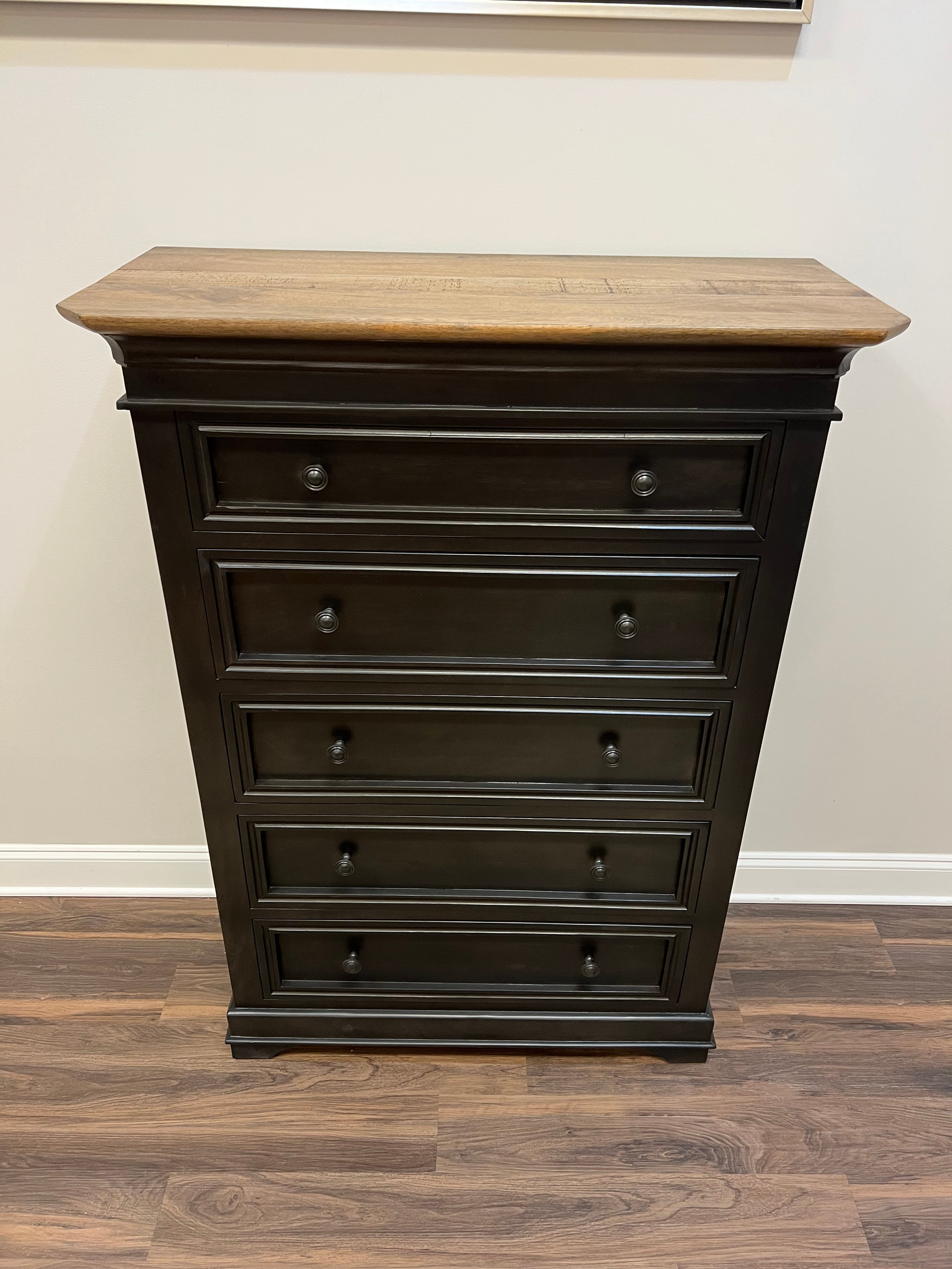 Franklin 42" 5 Drawer Chest - Espresso + Washed Natural