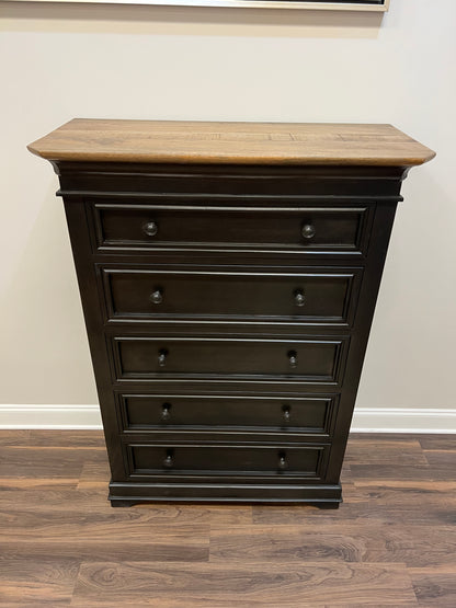 Franklin 42" 5 Drawer Chest - Espresso + Washed Natural