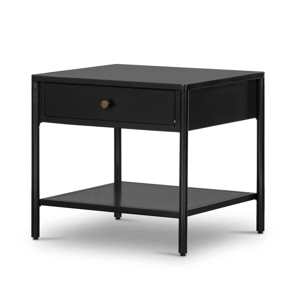 Ellington 22" End Table - Black Iron + Bronze