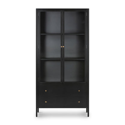 Ellington 38" 2 Door Tall Cabinet - Black Iron + Bronze