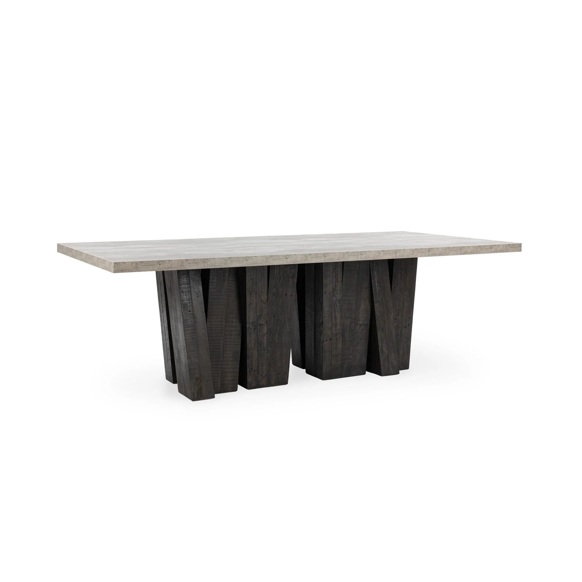 Kindra 94" Rectangle Dining Table - Olive Brown/Antique Gray