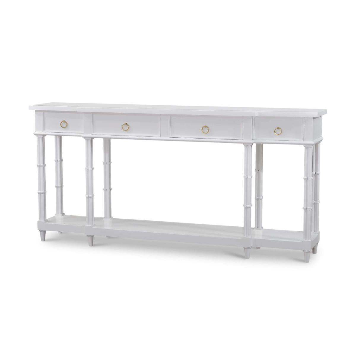 Val 72" 7 Drawer Mahogany Console Table - True White