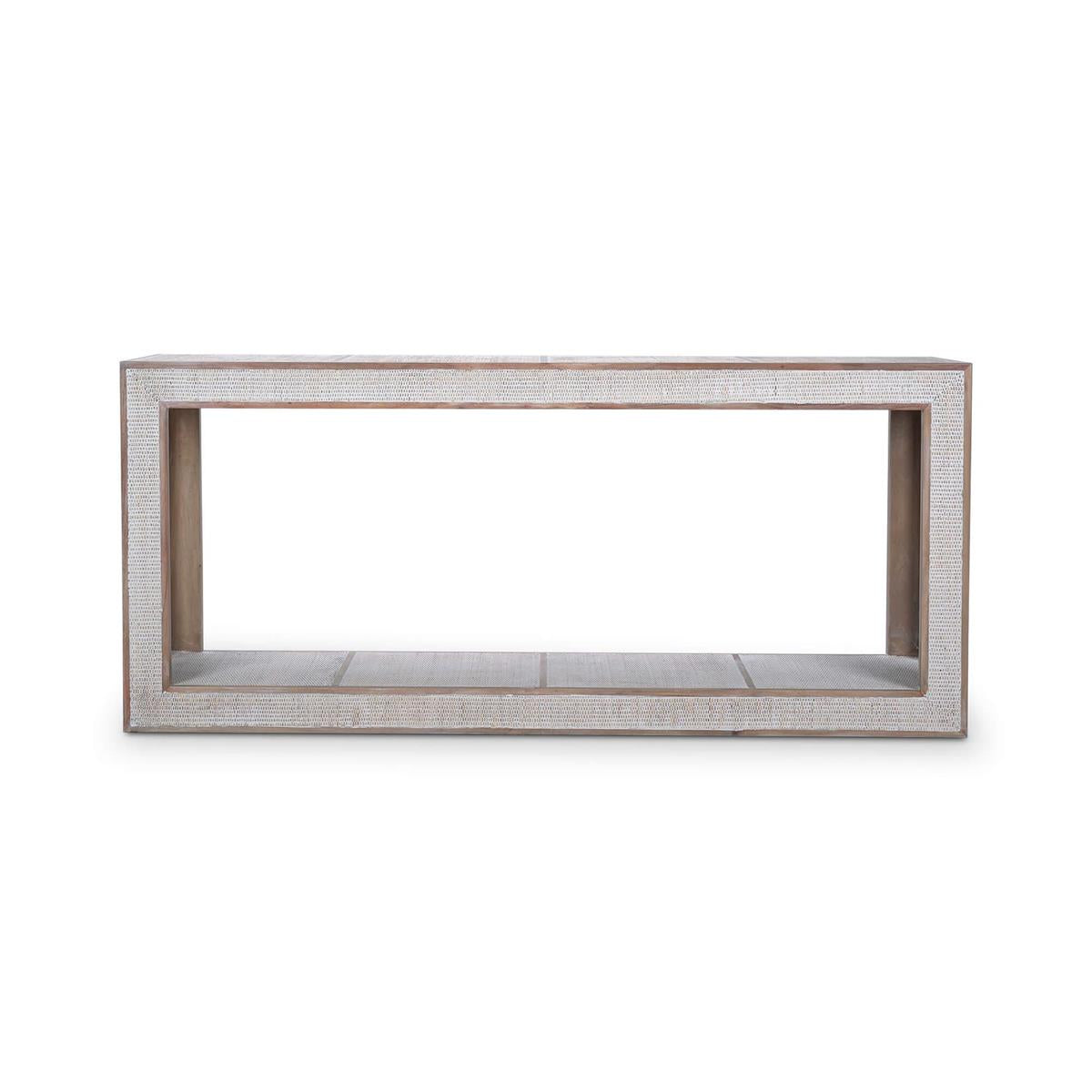 Laszlo 72" Mahogany Console Table - Straw Wash