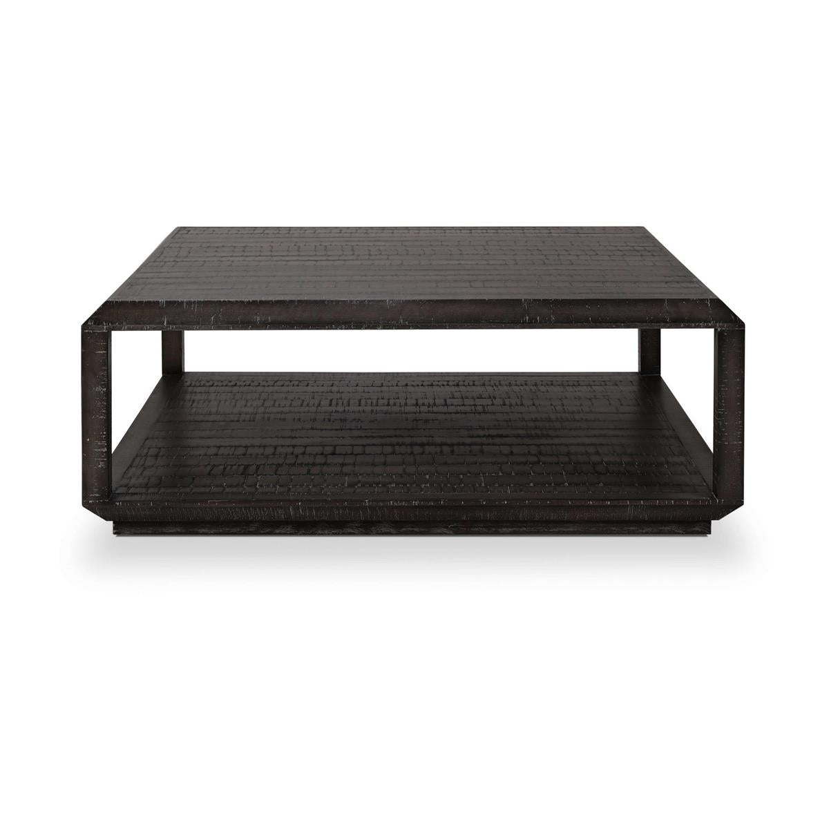 Felix 48" Mahogany Square Coffee Table - Java Brown