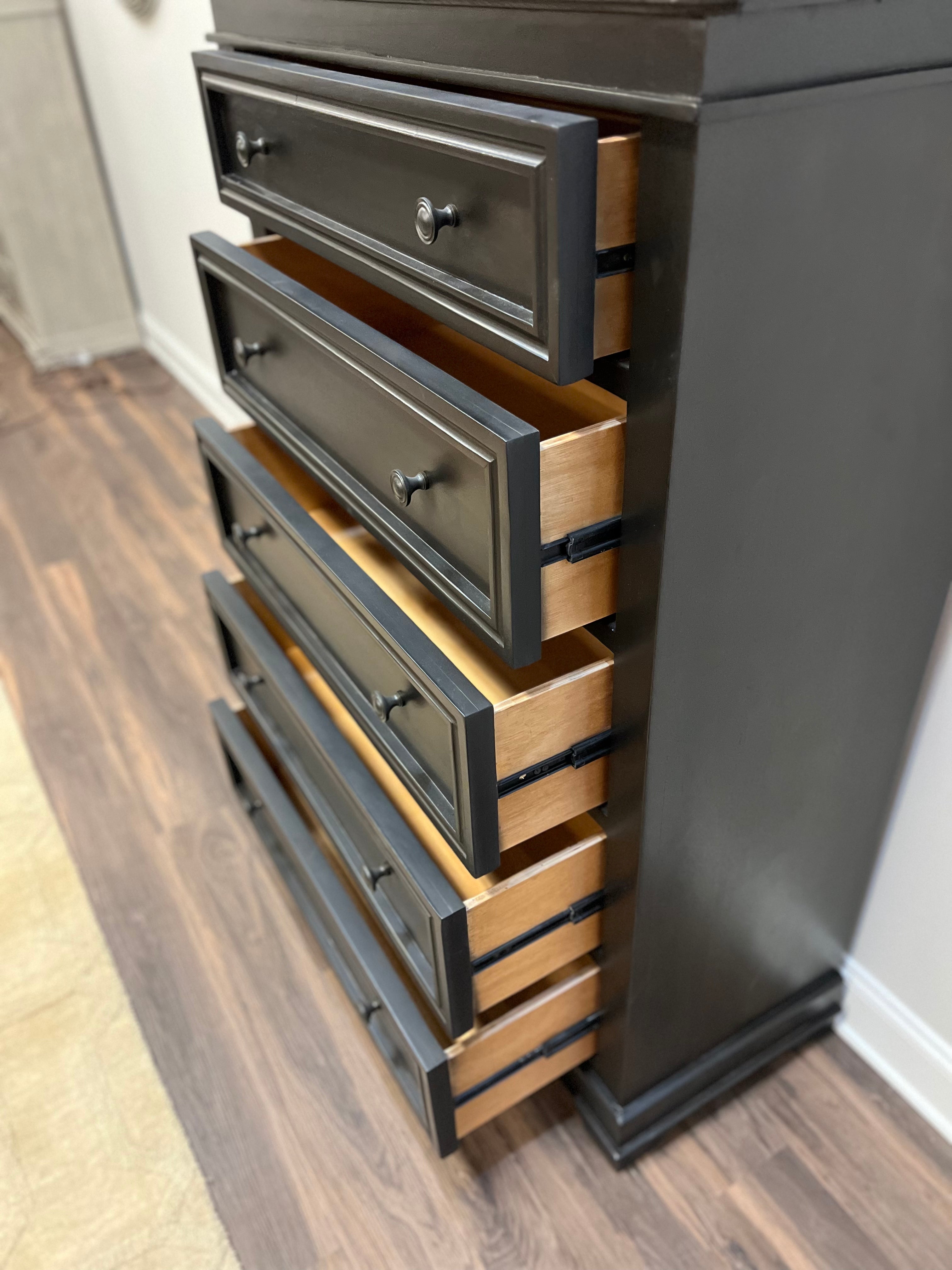 Franklin 42" 5 Drawer Chest - Espresso + Washed Natural