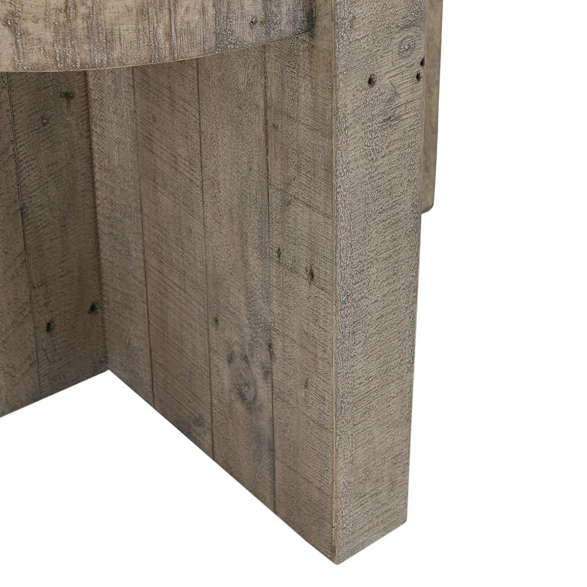 Sheldon 26" Round End Table - Distressed Grey