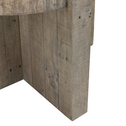 Sheldon 26" Round End Table - Distressed Grey