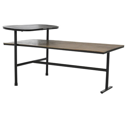 Rochelle 42" Aluminum Rectangular Coffee Table - Dark Antique