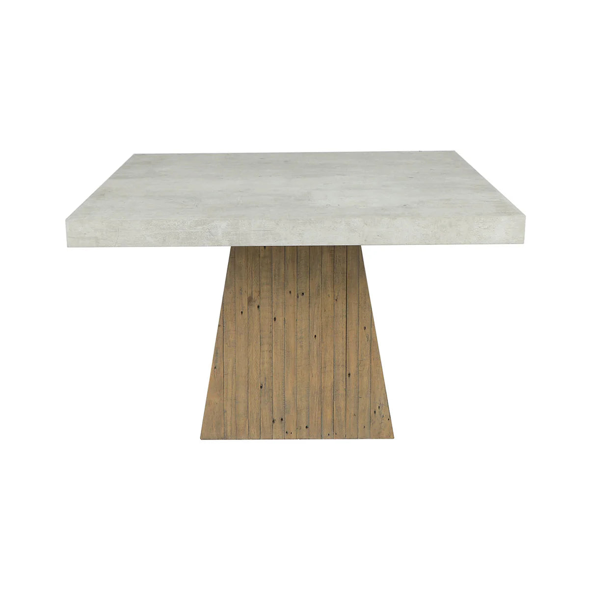 Judith 47" Square Dining Table - Natural + Weathered Chalk
