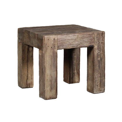 Leon 23" Reclaimed Oak End Table - Dark Natural