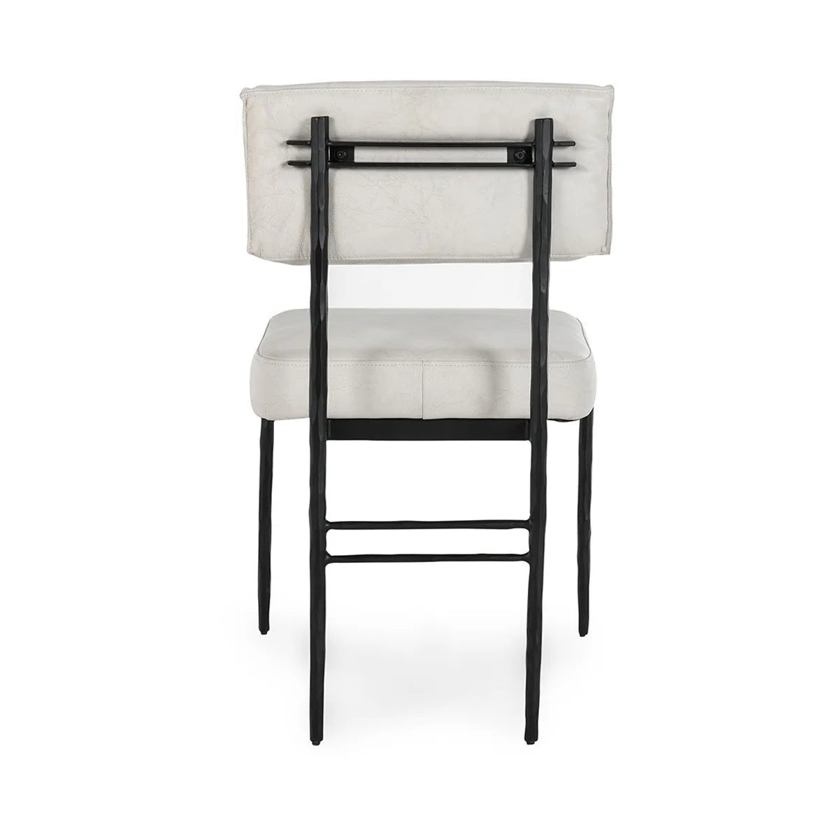 Sonnet 19" Top Grain Leather Dining Chair - Off White