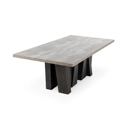 Kindra 94" Rectangle Dining Table - Olive Brown/Antique Gray
