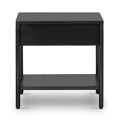 Ellington 22" End Table - Black Iron + Bronze
