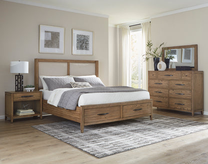 Provo 80" King Storage Bed - Sandrift + Cloud Linen