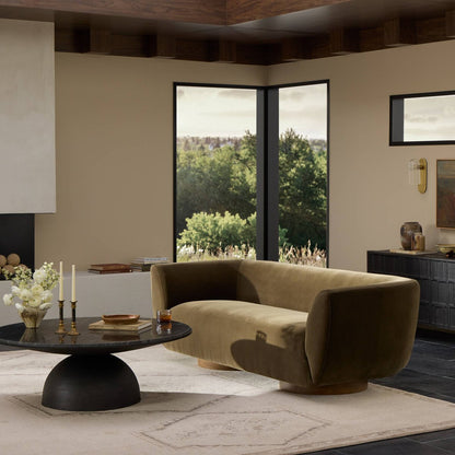 Sabine 87" Bench Cushion Sofa - Olive