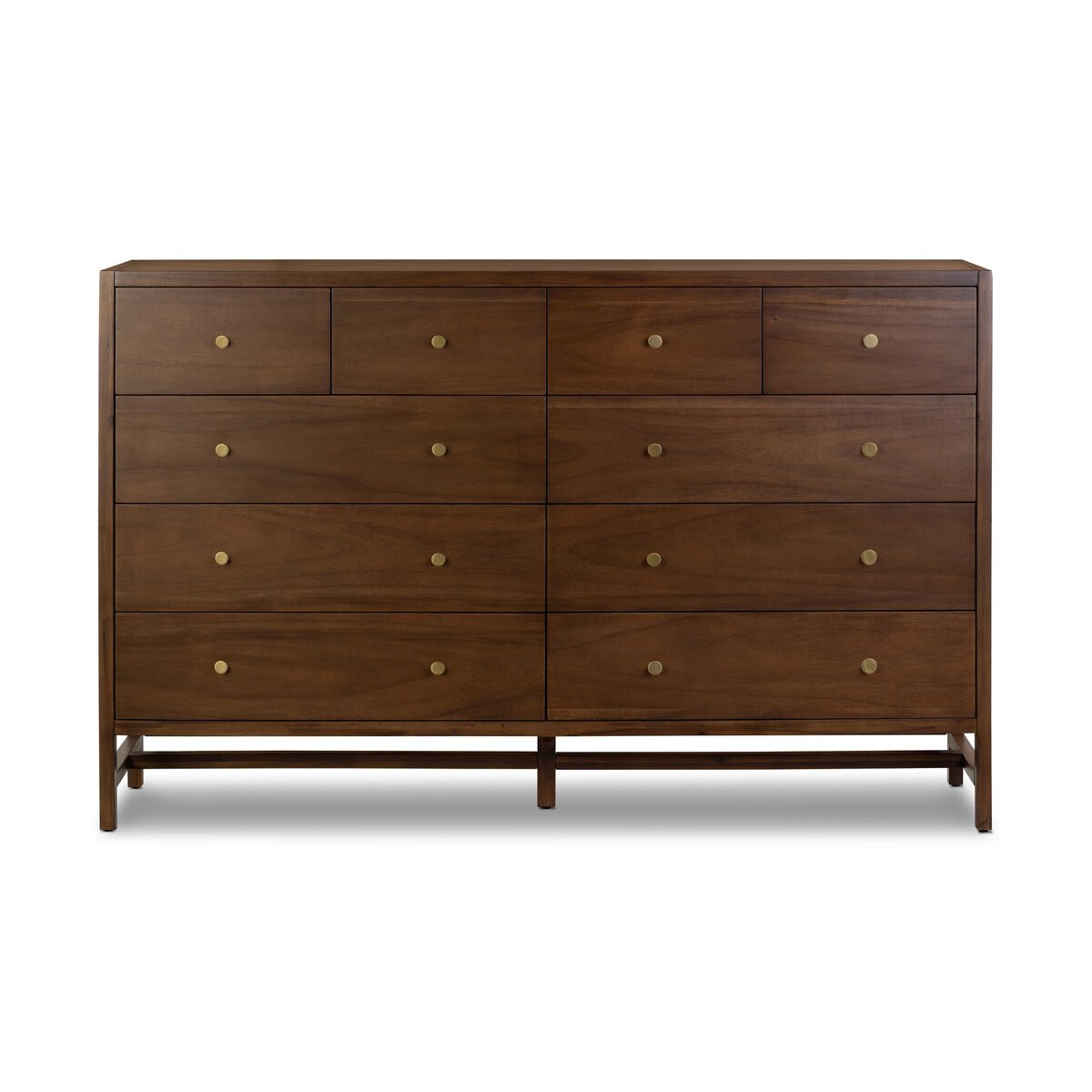 Eliana 72" 10 Drawer Dresser - Saddle Tan