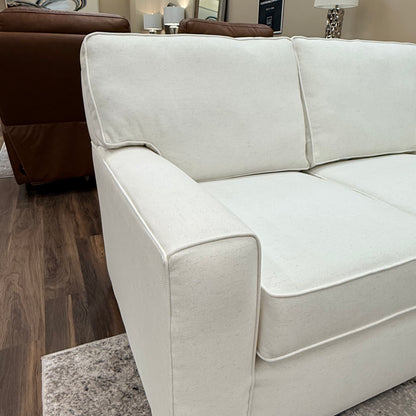 Leah 60" Wide Track Arm 2 Cushion Loveseat - Performance Snow