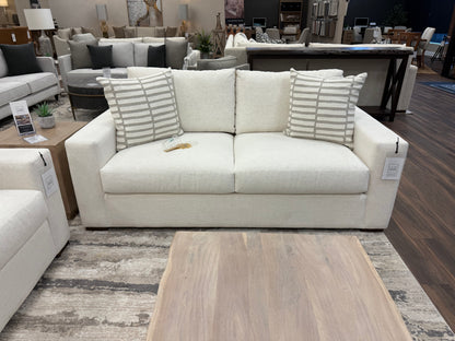 Gretchen Quick Ship 79" 2 Cushion Wide Track Loveseat - Crypton Natural Linen