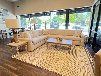 Gretchen Quick Ship 135" x 107” Sectional - Crypton Quicksilver