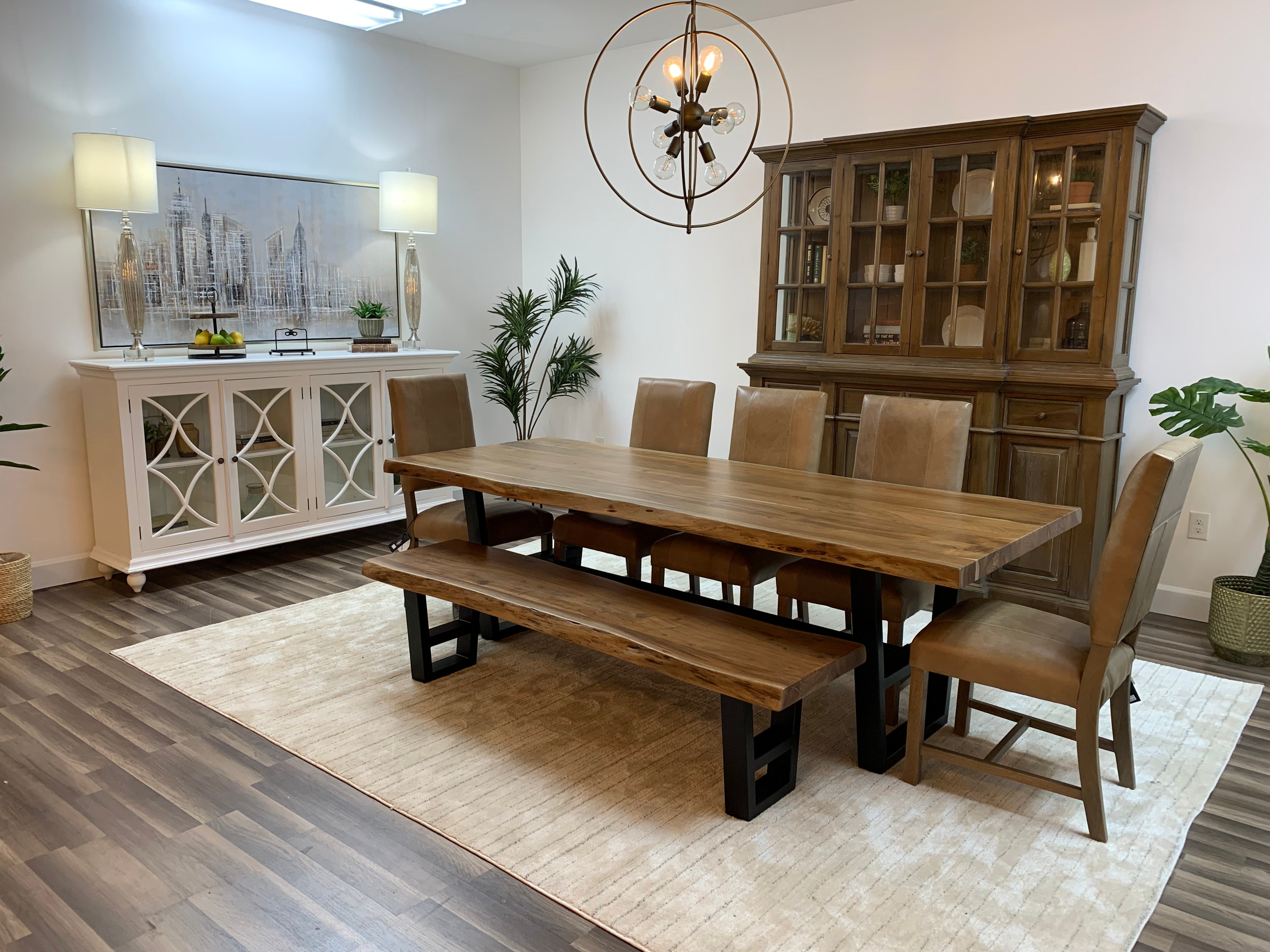 Malcolm Acacia 96" Live Edge Dining Table - Natural