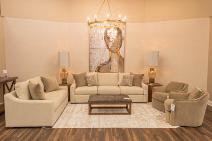 Hannah 99" Express Ship 3 Cushion Sofa - Performance Natural Cream