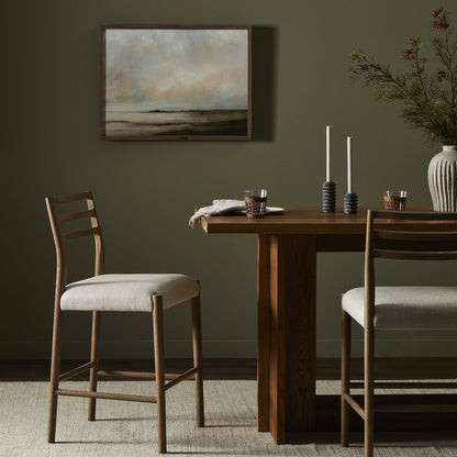 Jolene 40" Counter Stool - Light Oak + Linen